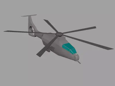 helicopter with propellers Free low-poly 3D model