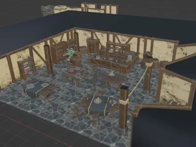 Medieval Tavern Assets  3D model