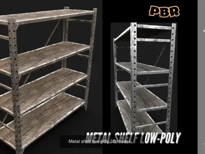 Military furniture pack Low-poly 3D model