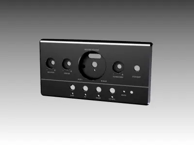 Sound system control panel Free 3D print model