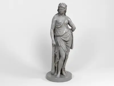 Greek statue Low-poly 3D model