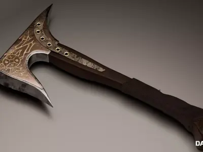 Ultra-Realistic High-Poly Leviathan Axe - Cinematic 3D Asset 3D model