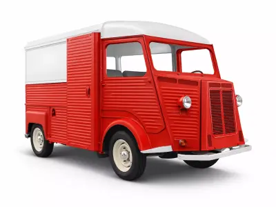 1955 Citroen Type H Classic Vintage Delivery Van 3D model