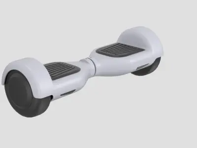 Self-Balancing Smart Scooter Electric Hoverboard 3D model