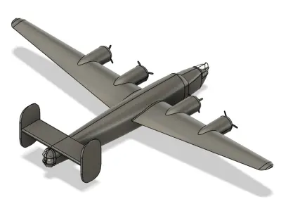 Consolidated B-24 Liberator 3D print model