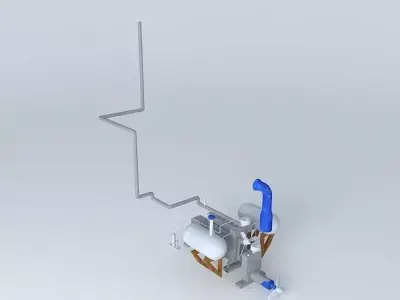 ARGONAUTIX marine details Diesel gearbox and propeller 3D model