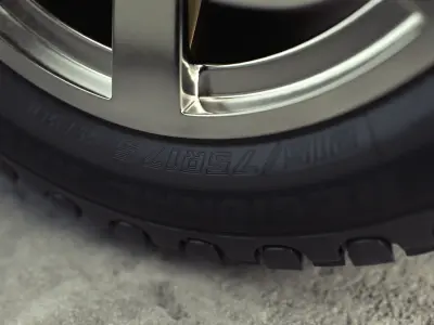 Wheel Off Road Model Low-poly 3D model