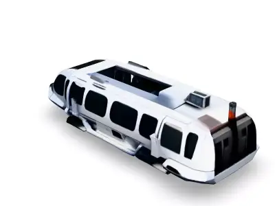 Futuristic Maglev Train 3D Model Low-poly 3D model