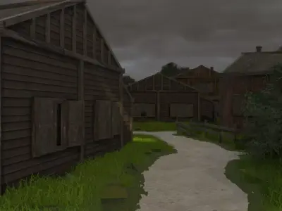 Sunlit Village 3D model