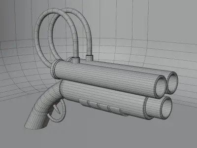 Fantasy Gun  Free low-poly 3D model