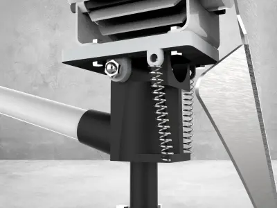 Eolic Micro - generator turbine rebuttable Renderer 3D model 3D model