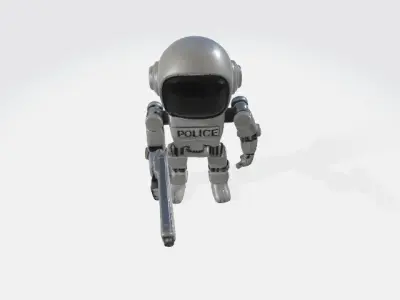 Police robot 3D model purchase