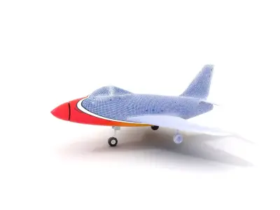 Flame Tiger Jet model pack Low-poly 3D model