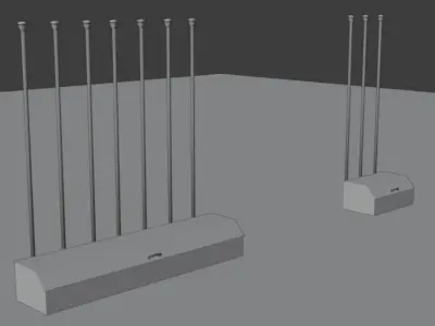 Fuel Fill Point Service Station Free 3D model