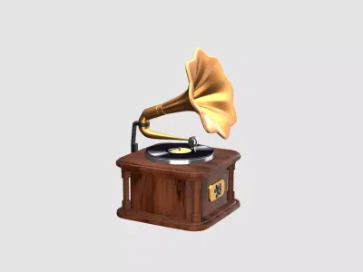 Phonograph Cartoon Music 3D model