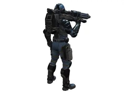 Sci fi pilot fugitive destiny color scheme heavy metal savant 3D model purchase