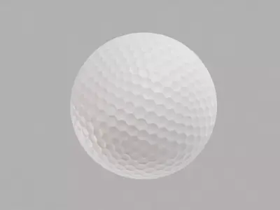 Golf Ball Low-poly 3D model 8