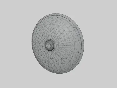 Shield 3 wooden Low-poly 3D model