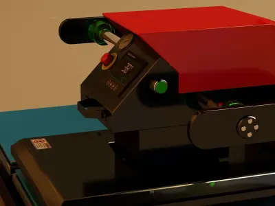 Double Bed Heat Press Machine 3D model