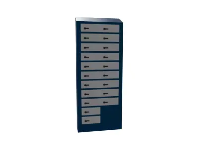 Filing Cabinets Low-poly 3D model