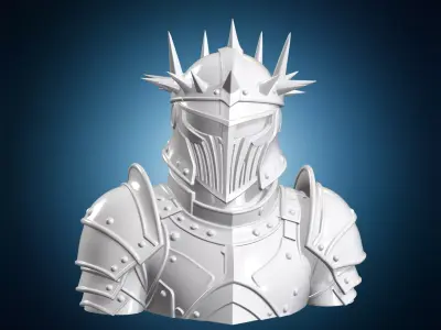 Mech Lord Iron Helmet 3D Print Model 3D print model