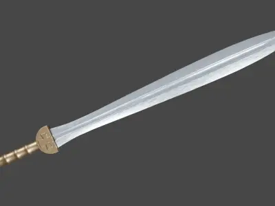 Xyphos sword with Gladius handle Low-poly 3D model
