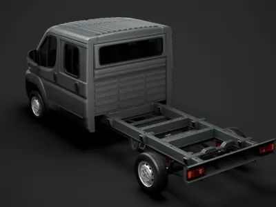 Peugeot Manager Chassis Truck Crew Cab 4035WB 2014 3D model