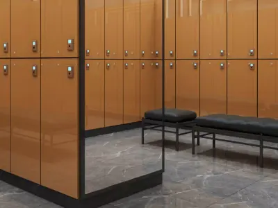 Modern Gym Locker Room Low-poly 3D model purchase