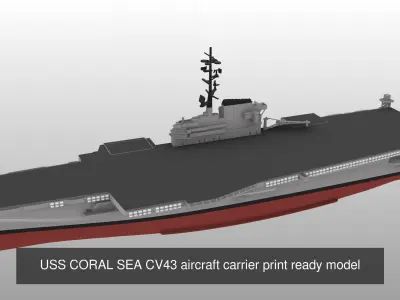  MIDWAY CLASS AIRCRAFT CARRIERS PACK CV41 CV42 CV43 3D Model Collection