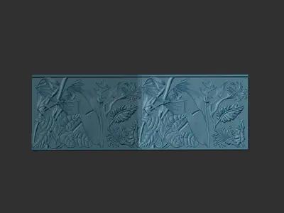 wall relief pattern 3D print model