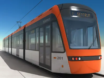  Low-floor light rail vehicle Variobahn Bybanen V1 