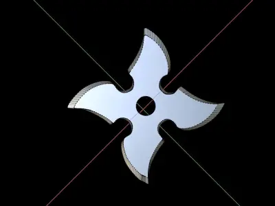 Shuriken metal blade 3D print model