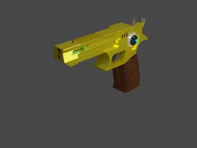 the future revolver gun 3D model