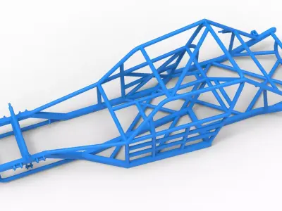 Frame of Vintage Asphalt Modified stock car V2 Scale 1 to 25 3D print model