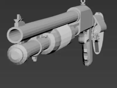 fusil a pompe  3D model
