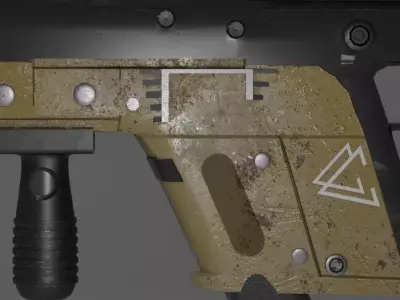 Vector Smg Gun Low-poly 3D model