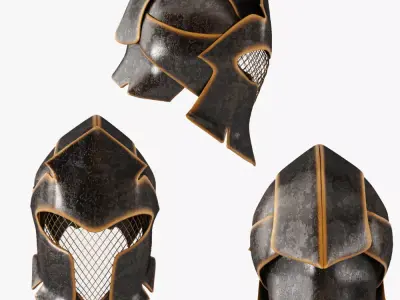 Fantasy Helmet Low-poly 3D model