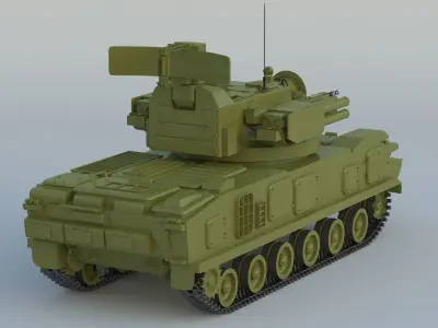 2K22 Tunguska SA-19 Grison 3D model purchase