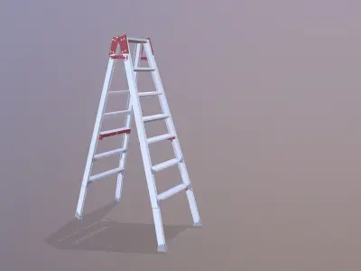 Aluminium Ladder 3D model