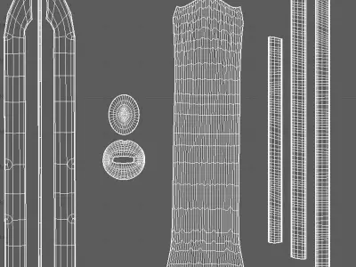 Two-handed barbarian saber 3D model
