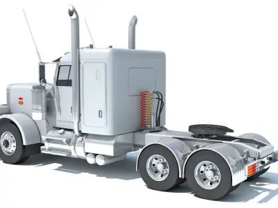 Generic Semi Truck Sleeper Cab 3D model