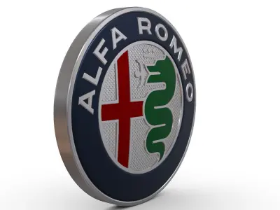 alfa romeo logo 3D model