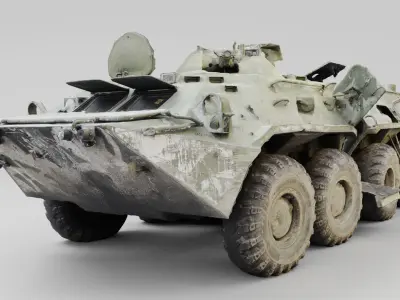 Russian BTR-82A destroyed by Ukrainian army 3D model