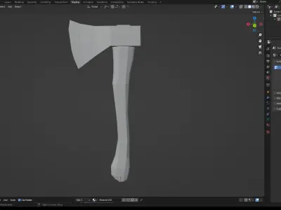 Low poly style Axe  3D model