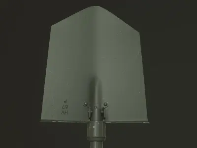 Military Shovel Low-poly 3D model