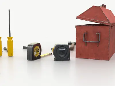 Garage Hand Tools Low-poly 3D model