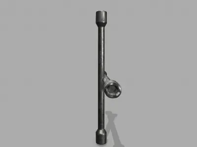  Lug Wrench Low-poly 3D model get