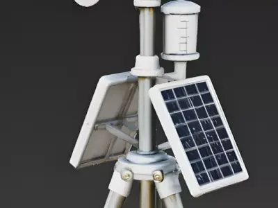 Realistic Spring Weather Station 3D Model Low-poly 3D model