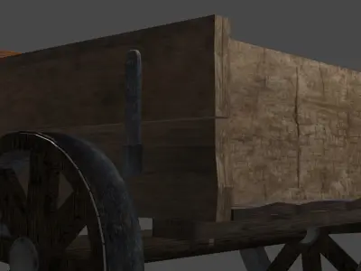 Medieval Cart Free low-poly 3D model