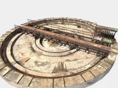 Abandoned Railway Turntable  3D model